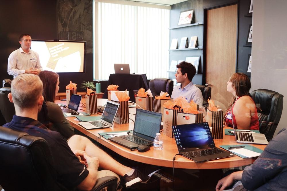 Teammates working on a project
