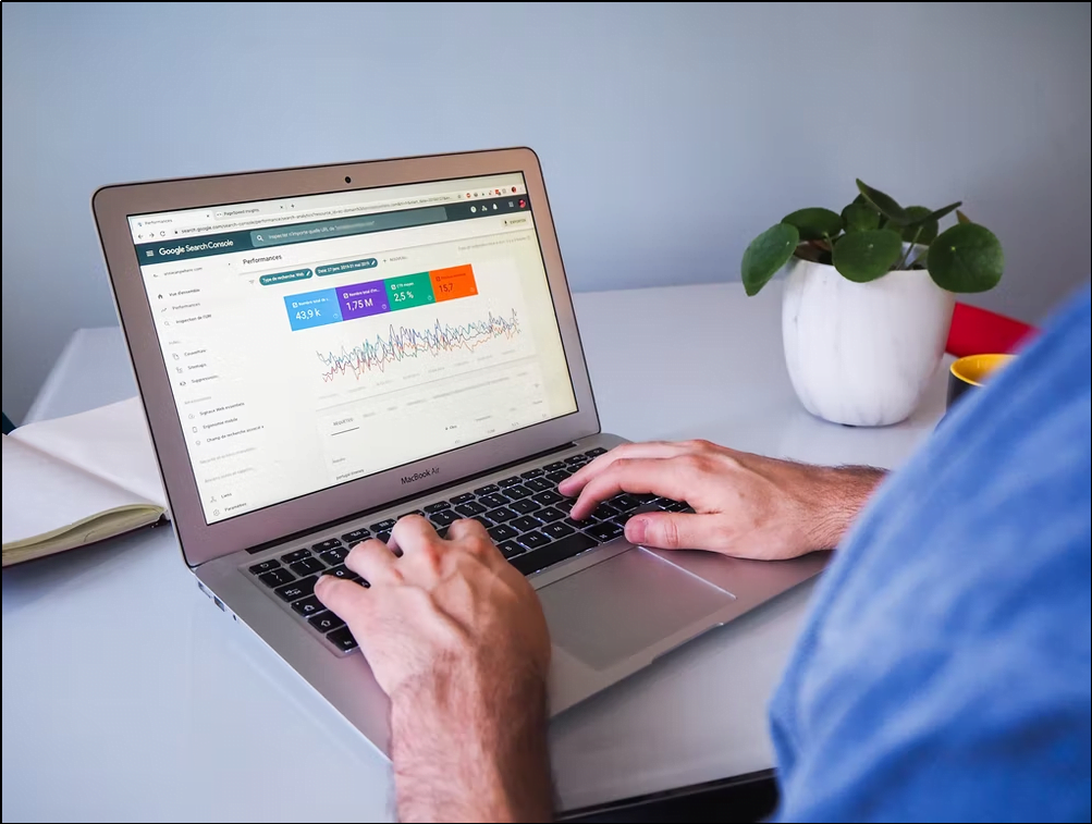 A marketer analyzing SEO performance