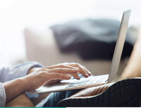 A man working on his laptop