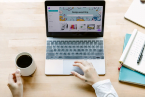 A user browsing a website
