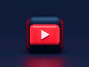 Red and white play button
