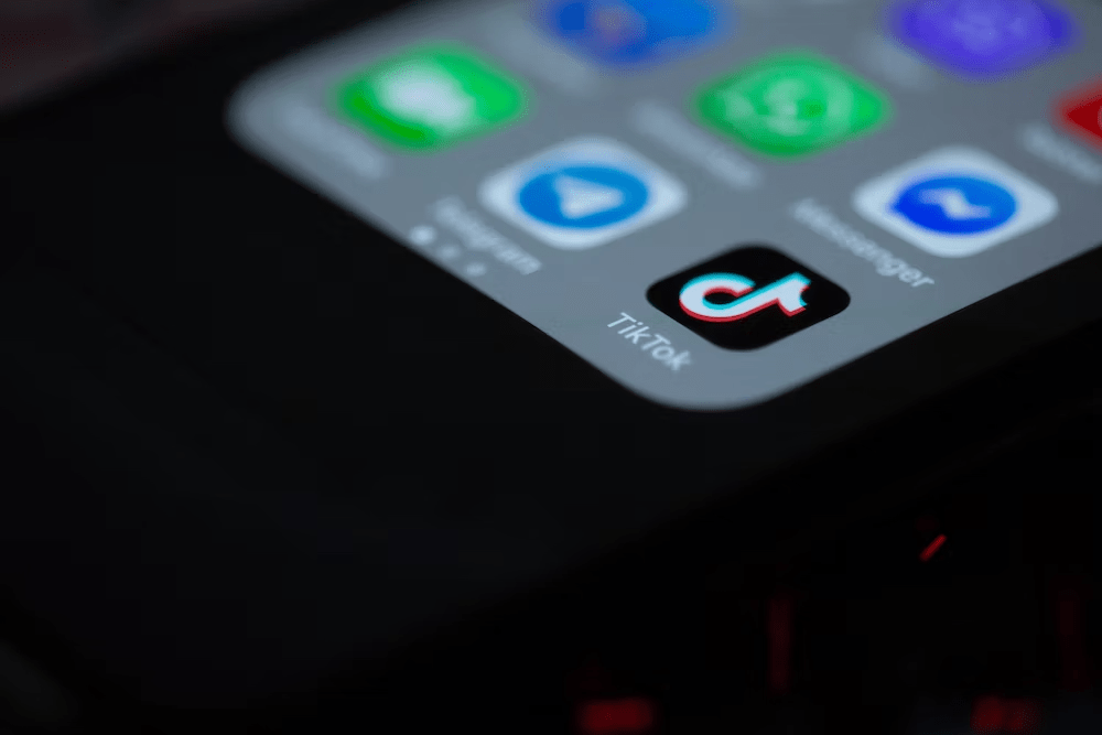 TikTok app on an iPhone