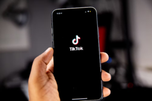 TikTok logo on an iPhone