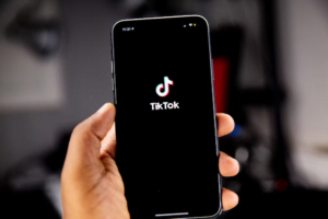 TikTok logo on an iPhone