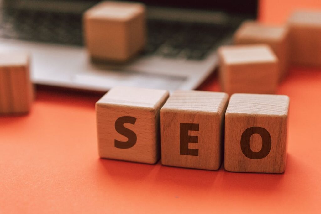 Wooden blocks that say SEO