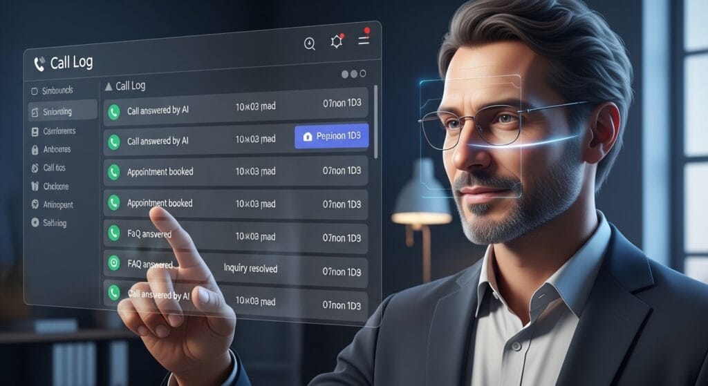AI Voice Receptionist booking client appointments and answering calls