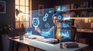 Digital agency team using AI tools for communication and automation